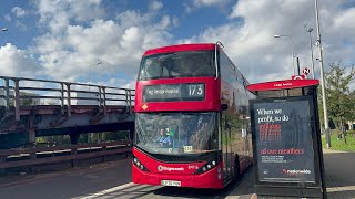 * SLOW ON A12 * Stagecoach London: Route 173 (84116 LF70YUN) BYD Alexander Dennis Enviro 400EV 10.9m