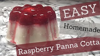 Simple Raspberry Panna Cotta / QUICK and EASY make at Home recipe