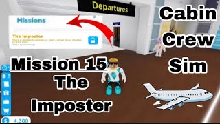 The Imposter Mission In Cabin Crew Simulator (Roblox)