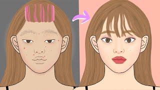 인스타 팔로워 늘리는 메이크업 애니메이션  ASMR  / 데일리 메이크업 / MAKEUP ANIMATION