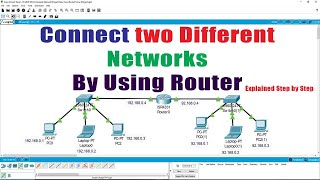 How to Connect two Different Networks By Using Router in Cisco Packet Tracer Software