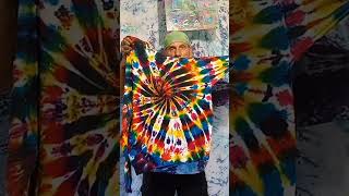 Psychedelic Tiedye reveal #diytiedye #tiedye #howto #tiedyeclothing #art #shorts