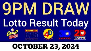 Lotto Result Today 9pm Draw October 23, 2024 Swertres Ez2 PCSO Live Result