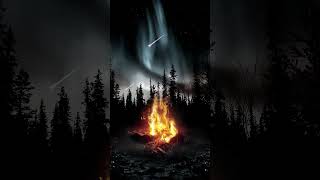 Dream starry night silent bonfire A