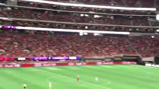 Atmosphere in Atlanta United's Mercedes-Benz Stadium - MLS Record Audience