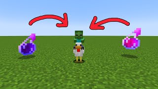 what if drop health and damage potions in zombie on chicken?