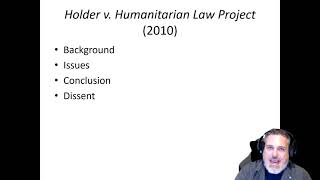 POLS 3321: Holder v. Humanitarian Law Project (2010)