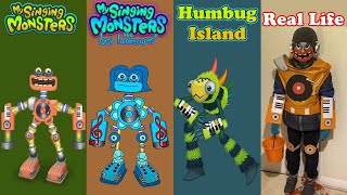 My Singing Monsters, Lost Landscapes, Humbug Island, Real Life | Redesign Comparison