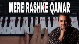 Mere Rashke Qamar Easy Piano Tutorial.