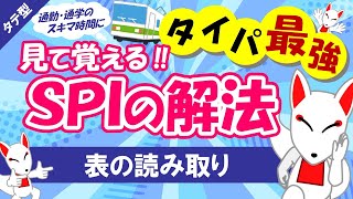 【SPI非言語 #07】図表の読み取り タテ型｜適性検査（テストセンター/WEBテスト）