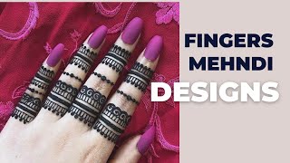 Beautiful and stylish fingers mehndi designs for backhand- 2023 fingers mehndi