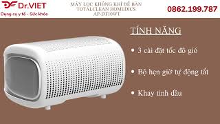 Giới thiệu sản phẩm Máy lọc không khí để bàn TotalClean Homedics AP-DT10WT | Y Khoa DrViet