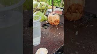 Cool and sweet coconut water that you should try. #coconutcutting #coconut #shorts #short