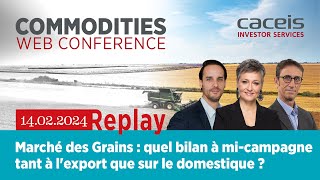 Marché des grains : quel bilan à mi-campagne tant à l'export que sur le domestique ?