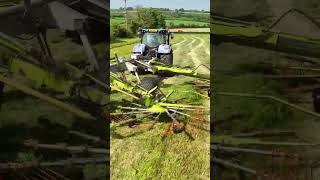 Raking 40ft of grass #arimagery #farming e