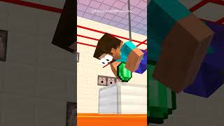 HELP HEROBRINE get EMERALD with Saitama (Bones - Imagine Dragons) #fypシ #bones #minecraftshorts