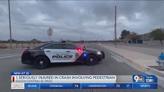 1 hurt in crash involving pedestrian near Chamizal