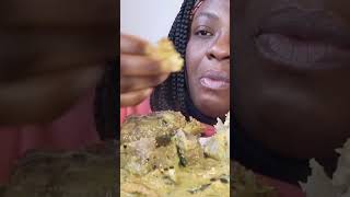 Oats fufu and egusi soup asmr