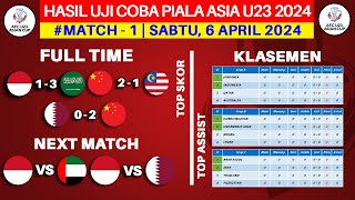 Hasil Uji Coba Piala Asia U23 2024 - Indonesia vs Arab Saudi - Klasemen Piala Asia U23 2024 Terbaru