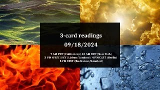 3-card readings 09/18/2024 free readings and Q&A session