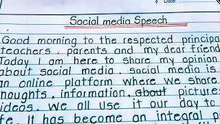 Speech on social media || Social media speech writing in English  || KB Education