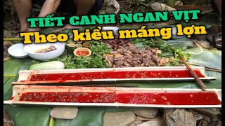 Hãm tiết canh vịt 4kg bằng muối | Duck blood soup Viet Nam