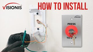 🛠 How to install the VIS-7031 Indoor Big Red With Cylinder Key Request To Push To Exit Button