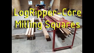 LogRipper-Core milling squares in 2 passes.