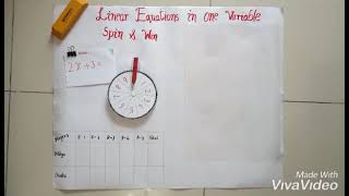 Activity on Linear equations in one variable