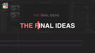 Colour Changing Text Animation In Final Cut Pro X | The Final Ideas