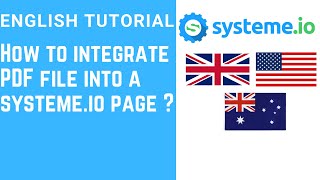 How to integrate a PDF file into a systeme.io page ?