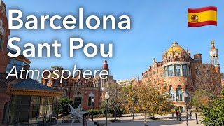 🇪🇸 Barcelona City Walk in 4K: Hospital de Sant Pau | Spain