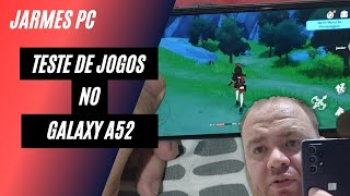 Rodou Genshin Inpact liso, Teste de Jogos Galaxy A52 [Genshin Inpact e Fortnite] #games #galaxya52