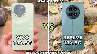 VIVO T3X 5G vs Realme 12X 5G | Full Detail Comparison | Best SmartPhone Under 15000RS in 2024