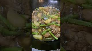 Chicken adobo with springbeans#satisfying #youtubeshorts