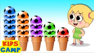 🌈 Colors For Kids | Soccer Balls Ice Cream | Toddler Learning Video