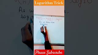 Logarithm Trick #Maths Short trick #viralshots#viral  #youtubeshort#Trending shots#amazing tricks#🔥