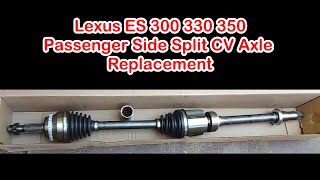 Lexus ES 300 330 350 Passenger Side Split CV Axle Replacement