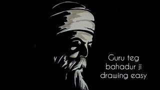 Guru Nanak Jayanti stencil art! Guru Teg Bahadur ji Drawing Easy! #guruparv #2022 @