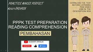 PPPK TEST PREPARATION 1 | READING COMPREHENSION| PEMBAHASAN