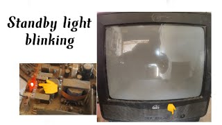 crt tv standby LED light blinking, standby by problem