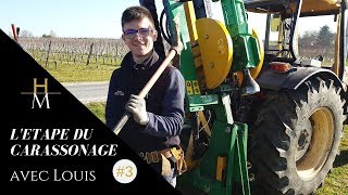 Carassonage -  Carassoner les piquets de vigne avec Louis Domaine du Haut Montlong