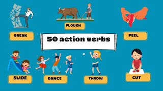 50 Action words #english #learning #Verbs #vocabulary