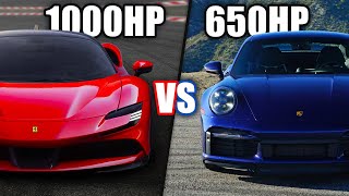 Ferrari SF90 έναντι Porsche 911 Turbo S στην ευθεία! Ποιο supecar βρήκε πρώτο;