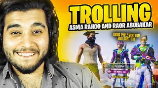 Trolling @AsmaRahoo and @roarabubakergaming877 😂 | 47 khalifa Pubg Mobile