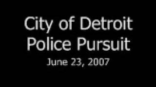 Detroit Police Vehicle Pursuit Part 1 of 2