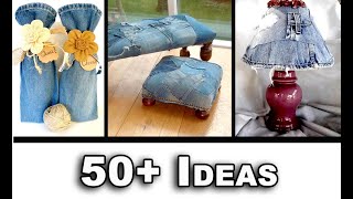 50+ Mind-Blowing Ways to Upcycle Old Jeans into Home Decor