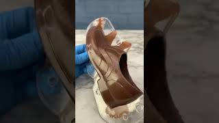 Making a Chocolate Shoe 👞🫣 #behindthescenes #shorts #shortsfood #fail #chocolate #chocolatelover