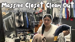 Massive Closet Cleanout 2024! Donating Organizing + Decluttering Everything| Extreme Closet Makeover