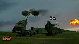 Swedish Powerful Self-Propelled Archer Howitzer System in Action